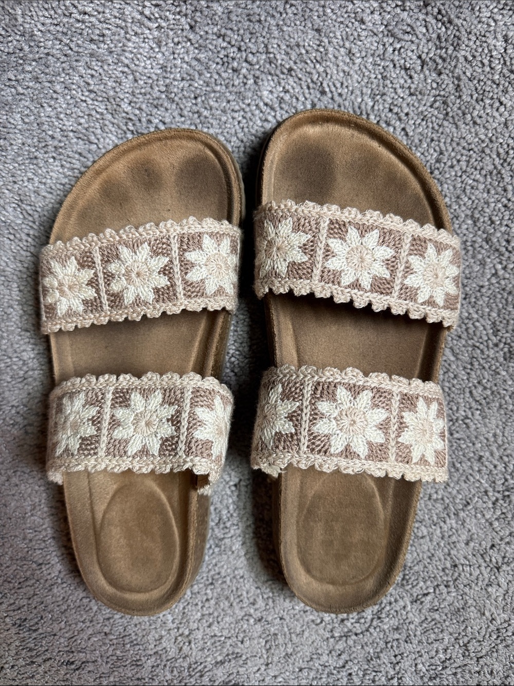 Haunte Hippie Floral Crochet Sandals - Picture 1 of 5